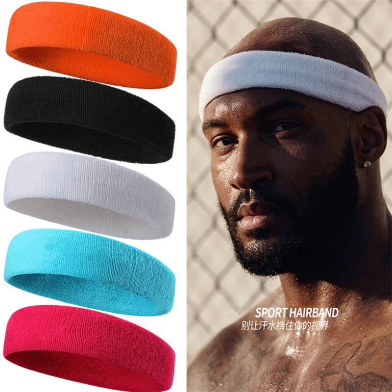 Unisex Elastic Sweatband Basketball Sport Headband Fitness Sweat Hair Band  CB