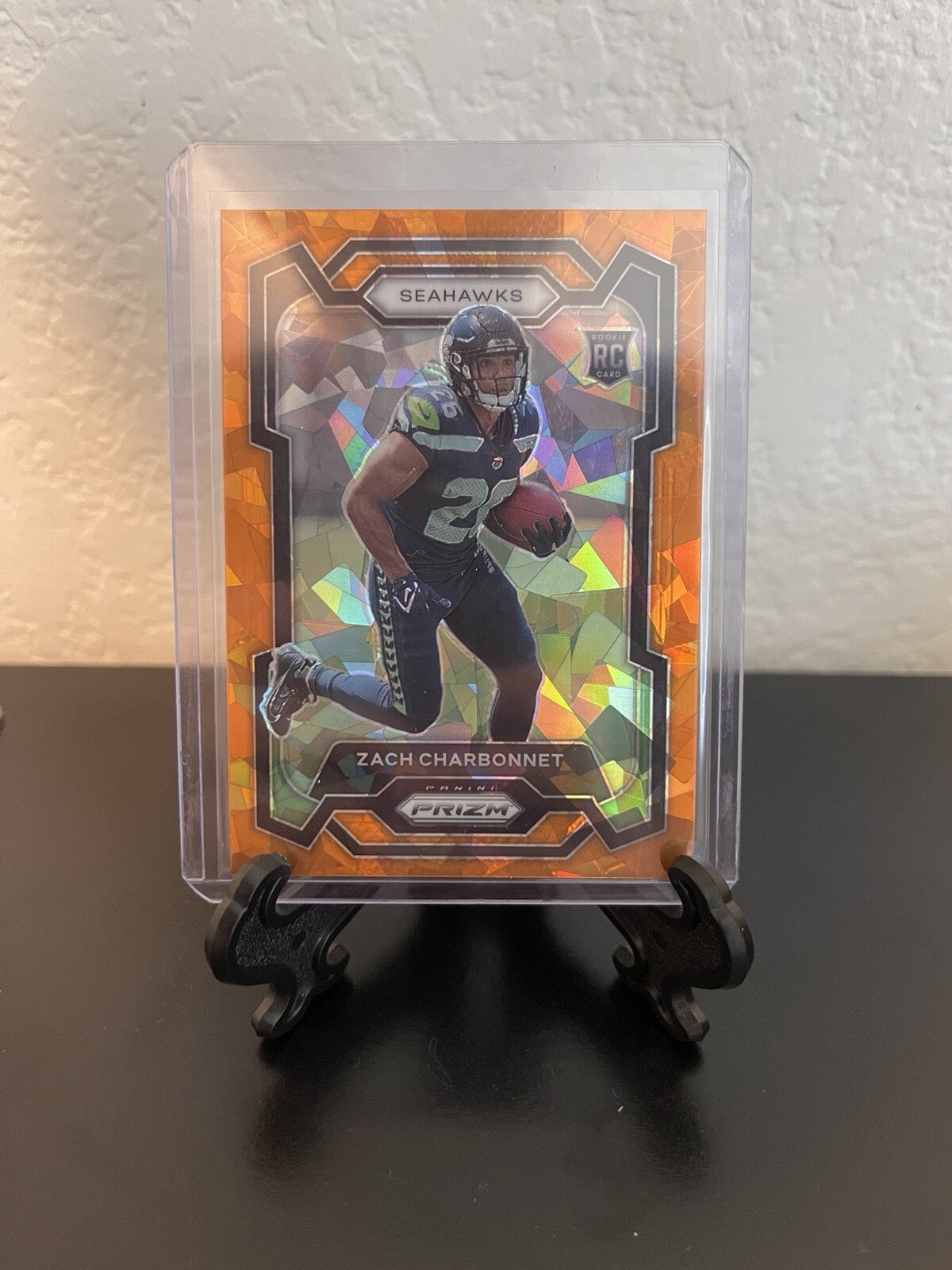 2023 Panini Prizm - Rookies Orange Ice Prizm #392 Zach Charbonnet (RC)