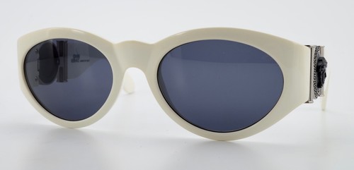 GIANNI VERSACE Sunglasses Vintage 90er Oval weiß Medusa 617/B COL 85N Etui - Picture 10 of 14