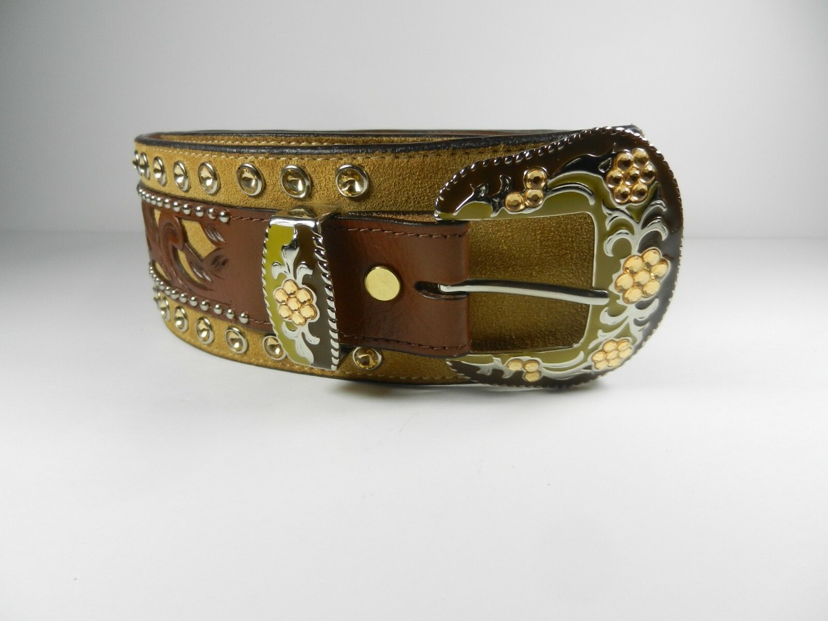 ?Women’s 3D genuine leather western belt size 32 Women Belt Genuine Leather Western Carved Embossed Tooled  main image 4