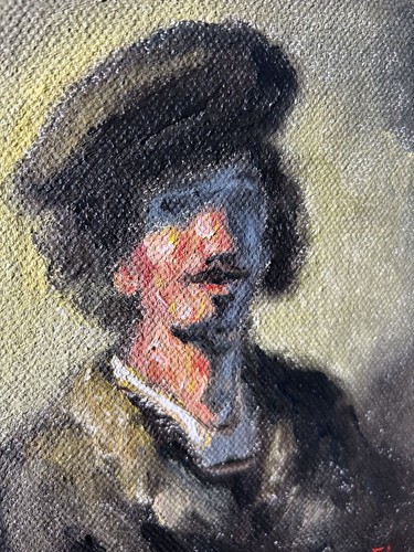 Original Oil Painting "Rembrandt Portrait Copy" Signed & Framed art 8x10in - Picture 5 of 8