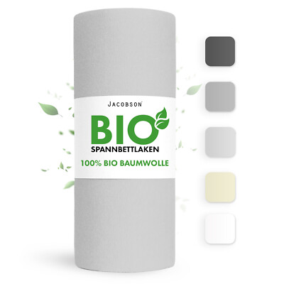 Spannbettlaken 100% BIO Baumwolle Jersey Spannbetttuch Bettlaken Spannbettuch