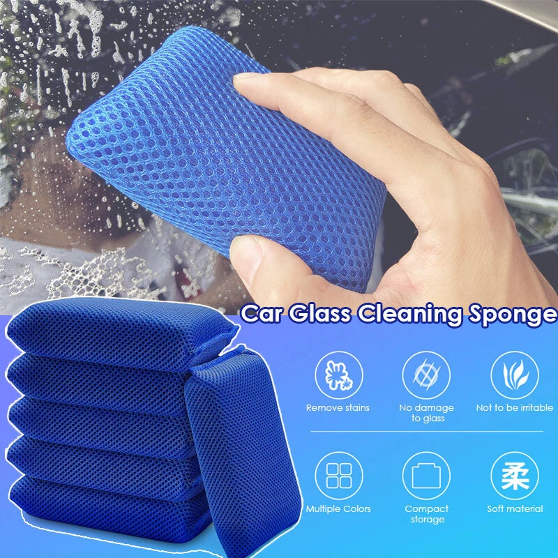 1/2/5Pcs Microfiber Mesh Sponge Car Washing Durable Multipurpose Reusable  Sponge