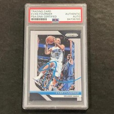 2018-19 Panini Prizm #139 Evan Fournier Signed Card AUTO PSA Slabbed Magic
