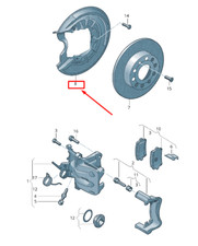 SEAT ARONA KJ Bremsscheibenschutz hinten rechts 2Q0615612