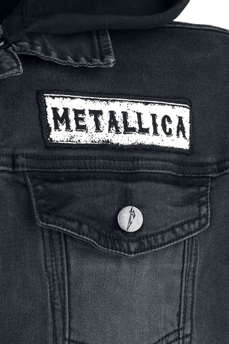 Metallica Vintage Ultra Rare Officially Licensed Metallica Denim Vest Hoodie - Picture 3 of 5