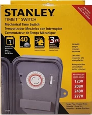 STANLEY Pool Pump Timer Outdoor Heavy Duty 24Hr Programmable For Pool