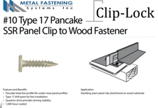 Bag of 250 #10 Type 17 Pancake Metal Roof SSR Panel Clip to Wood Fastener 1 inch