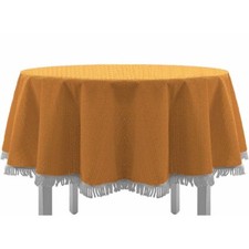 Gartentischdecke mit Fransen  130 cm oder 160 cm rund