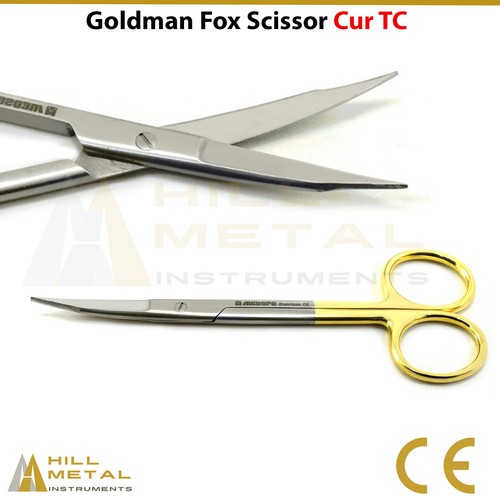 Goldman FOX Scissor CURVED+STRAIGHT Set Dental Trimming Tissues,Cutting Suture - Picture 5 of 9