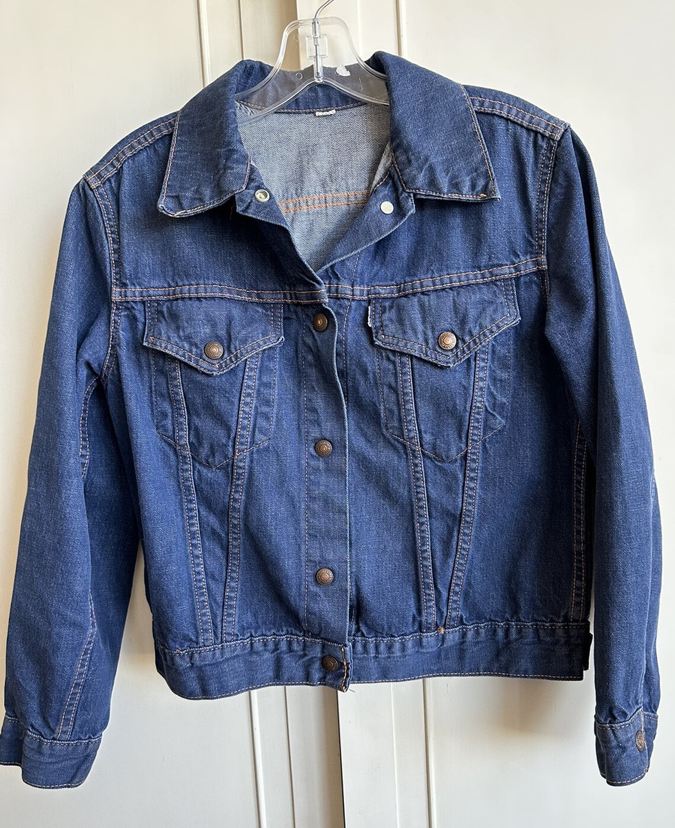 Vtg 60s Levi's White Tab Big E Denim Jean Snap Jacket M Vtg 60s Levi's White Tab Big E Denim Jean Snap Jacket M