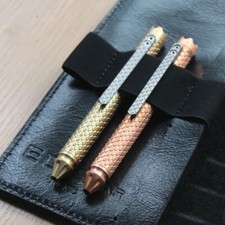 EDC Brass/Red Copper Titanium Clips Signature Pen Writing Portable Outdoor Tools