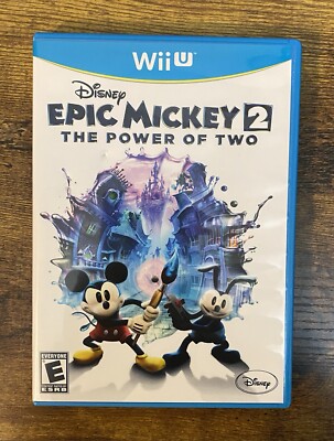 Disney Epic Mickey 2: The Power of Two ( Nintendo Wii U ) Complete CIB ~ Tested