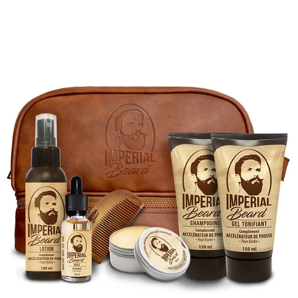 Trousse accélérateur de pousse pour barbe premium avec formule concentrée sésame