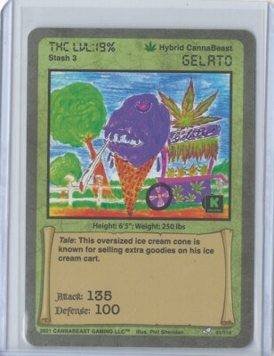CannaBeast TCG Kickstarter Gelato Card #41/114 Non Holo The Stoned Ages CCG