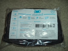 10 Pack - MASKD BLACK 100 Cotton Face Mask Washable Protective Cover Facemask