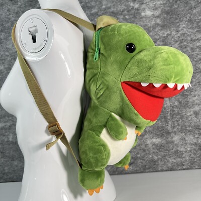 NEW Yuruyuru Saurus Dinosaur Backpack T-Rex Plush 14'' Kids Green Stuffed Dino