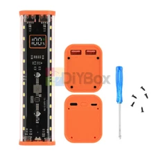 Transparent 8x18650 Battery Box DIY Kits Fast Charging Mobile Power Bank Case