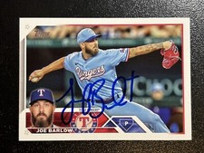 2023 Topps Texas Rangers Joe Barlow Autographed Baseball Card #139
