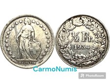 Svizzera, 1/2 franco, 1934, Berna, argento [MON_1980]