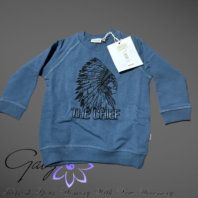 Weizen Jungen Sweatshirt Chief Oberteil blau 12 Monate UVP 34£