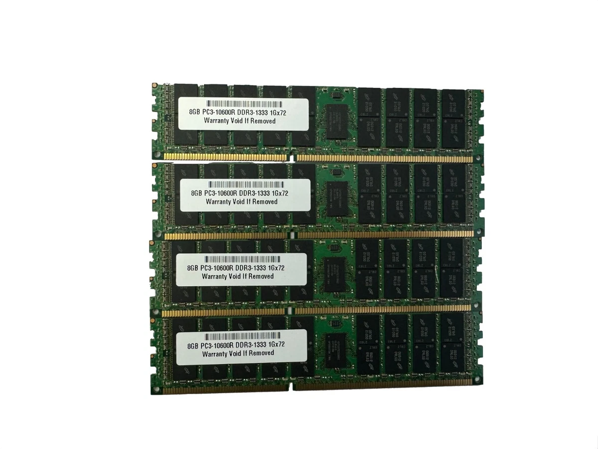 Barrettes Mémoire DDR3 1333 Mhz ECC - Lot : 2x8Gb / 4x4Gb / 3x1Gb