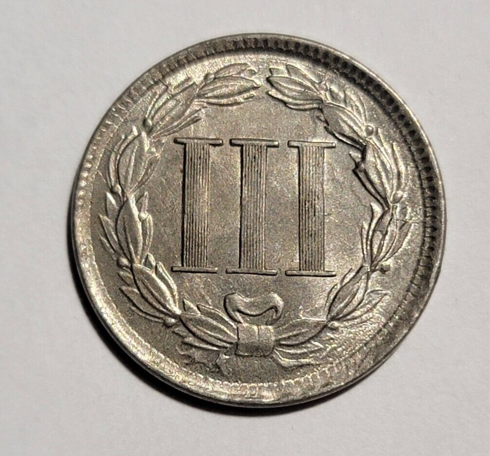 1866 3 Cent Nickel Major Die Clash | eBay