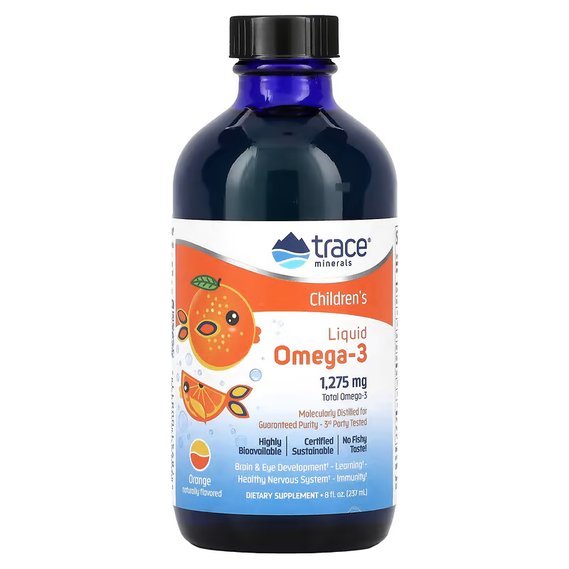 Trace Minerals Children's Liquid Omega-3 1,275 mg 8 fl oz Promotes Brain Health