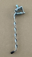 9" LONG VINTAGE LOWRIDER BICYCLE FLAT TWISTED STEEL KICKSTAND CENTER IN CHROME.