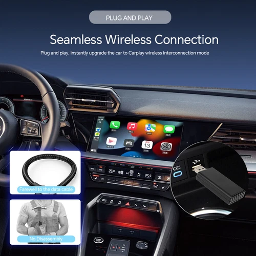 Wireless CarPlay Adapter USB BT Dongle Box Für iPhone Apple IOS Wired CarPlay - Bild 16 von 21