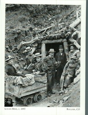 *Colorado Postcard-''Logan Mine, 1897'' (Above 4-Mile Canyon)   *Boulder Co. {C5}-