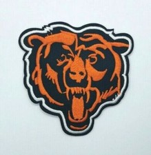 orange bear Head Iron-On/Sew-On Embroidered Patch Applique "1818