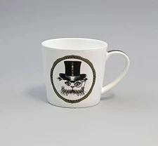 9952270 Porcelain Mug/Cup Decor Cat Cylinder Jameson&tailor 13.5oz H8,2in