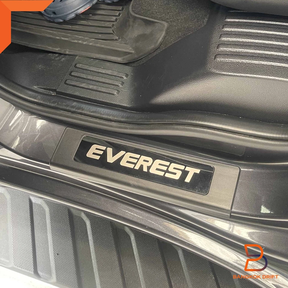 BLACK CHROME SCUFF PLATE DOOR SILL GUARD PROTECTOR FOR FORD EVEREST UA SUV 12-22 - image 3 of 4