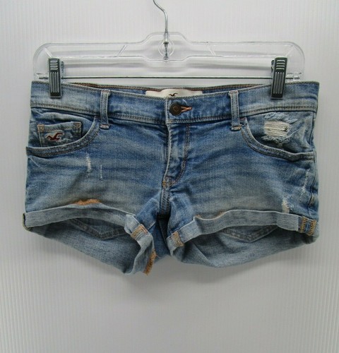 Hollister Shorts Women 3 Blue Cut Off 
