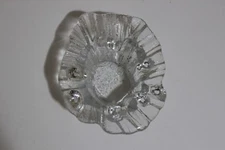 Clear Crystal Raised Circular Ashtray
