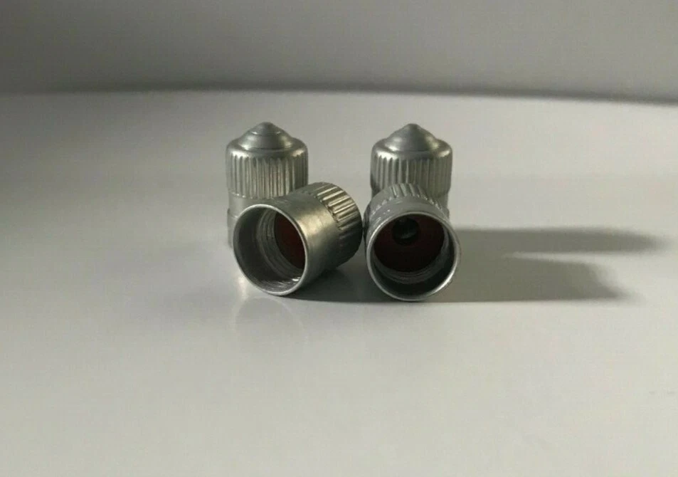 4 Tire Valve Stem Caps Schrader USA Aluminum - Image 4 of 4