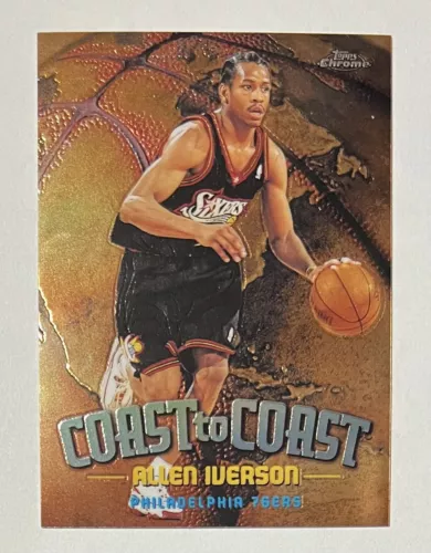ALLEN IVERSON 1996-97 Topps Finest RC Rookie APPRENTICES with Coating/Peel #69