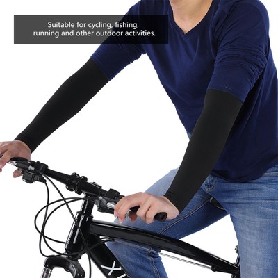 Soft Fleece Cycling Arm Sleeves Windproof Arm Warmers For Sports CBK