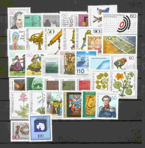 Alemania MNH 1981 Año completo *** 36 Sellos Nuevos - Imagen 1 de 1