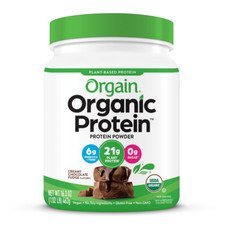 Organic Vegan Protein Powder Creamy Chocolate Fudge 21G Protein,1.02Lb