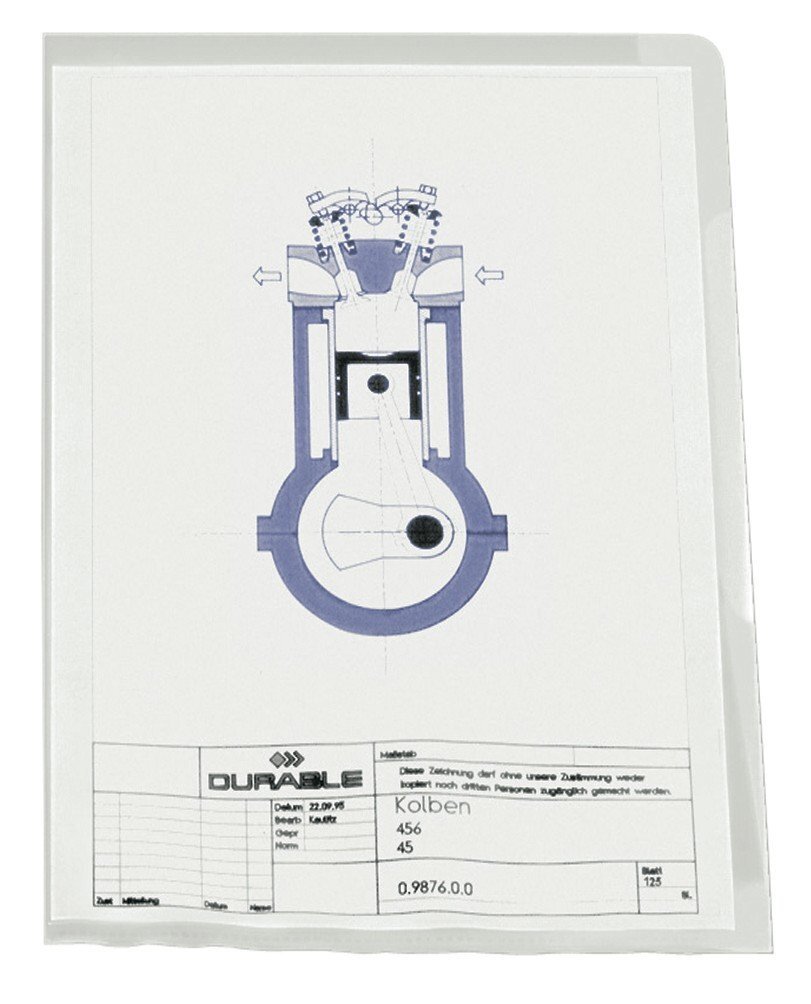Durable Transparent Document Pockets A4   Rigid Plastic Wallet with Thickness of