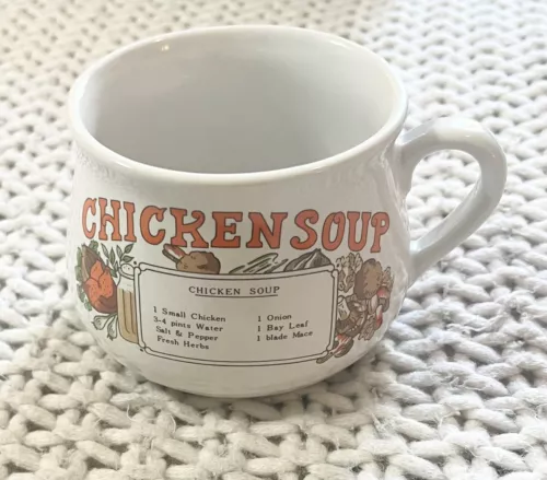 Vintage Chicken Soup Recipe Soup Mug