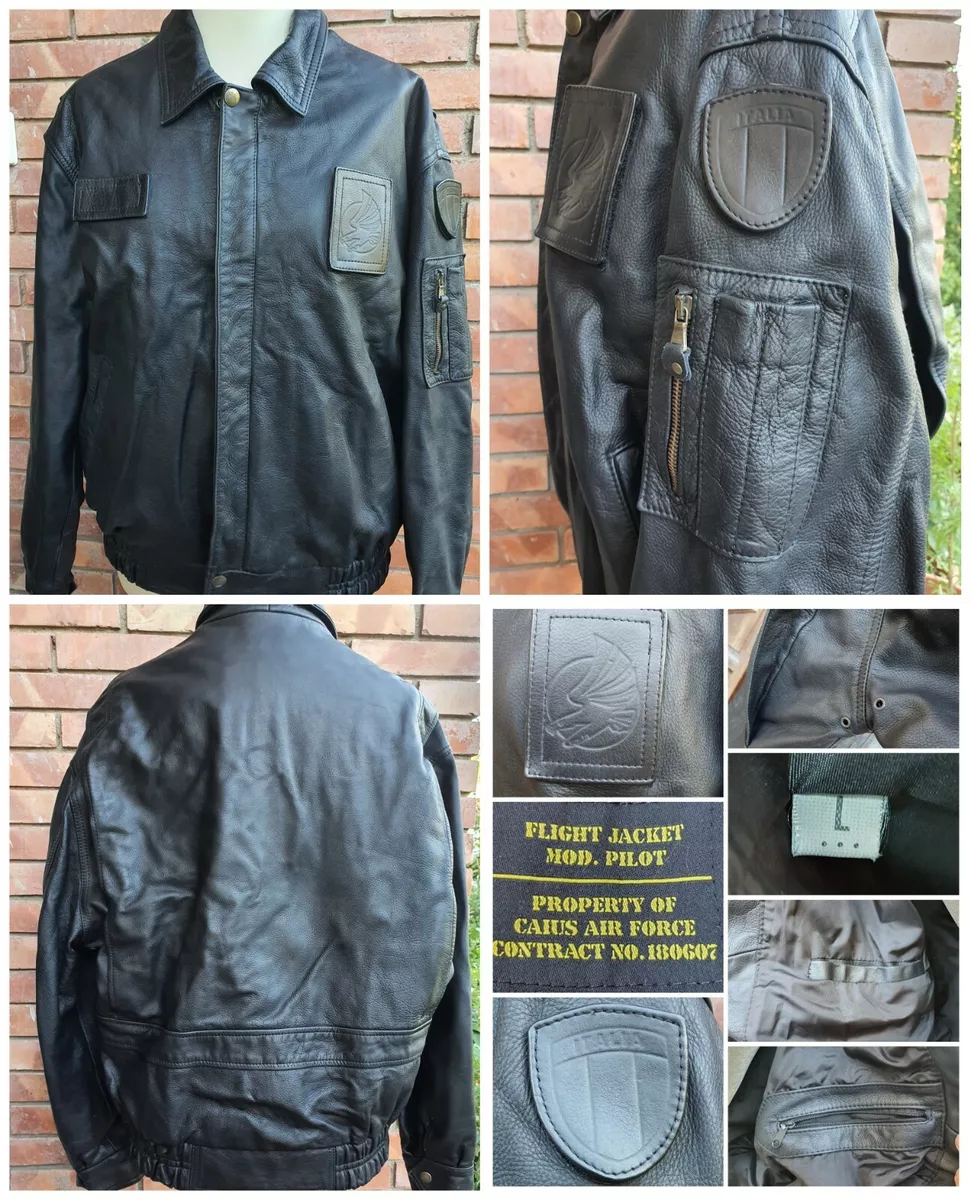 Giubbotto AERONAUTICA MILITARE uomo ITALIA giacca Tg 50 L pelle