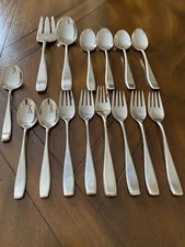 15 Pcs Oneida Achievement New Century Flatware Serving Spoon Fork Sugar Spoon
