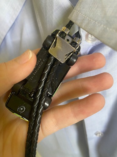 90's vintage 1991 handmade black and neon racing car bolo tie - Picture 5 of 6