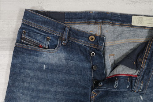 Diesel TEPPHAR Jeans Mens Stretch Slim Carrot Blue W32 L29 Wash 087AT - Picture 9 of 13