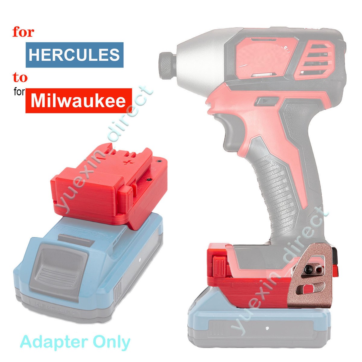 Adapter For Hercules 20V Battery Convert to for Milwaukee 18V