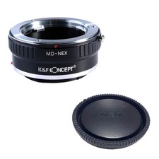 K F Adapter with lens cap for Minolta MD MC Lens to Sony E Camera A7R2 A7M3 A7S
