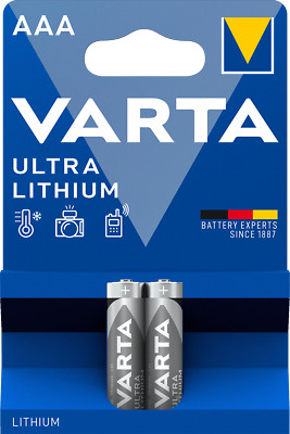 4 x Varta VARTA Ultra Lithium AAA Micro LR03 batteries, 1.5V (2 x 2 blisters)...